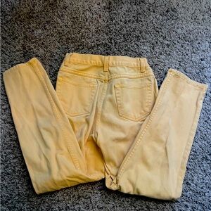 Yellow pants 27 waist 37 length jeanology